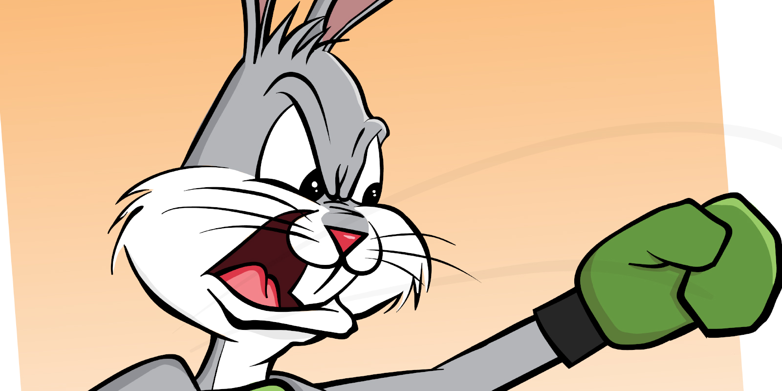 Illustration of Bugs Bunny in boxing gear, fan art