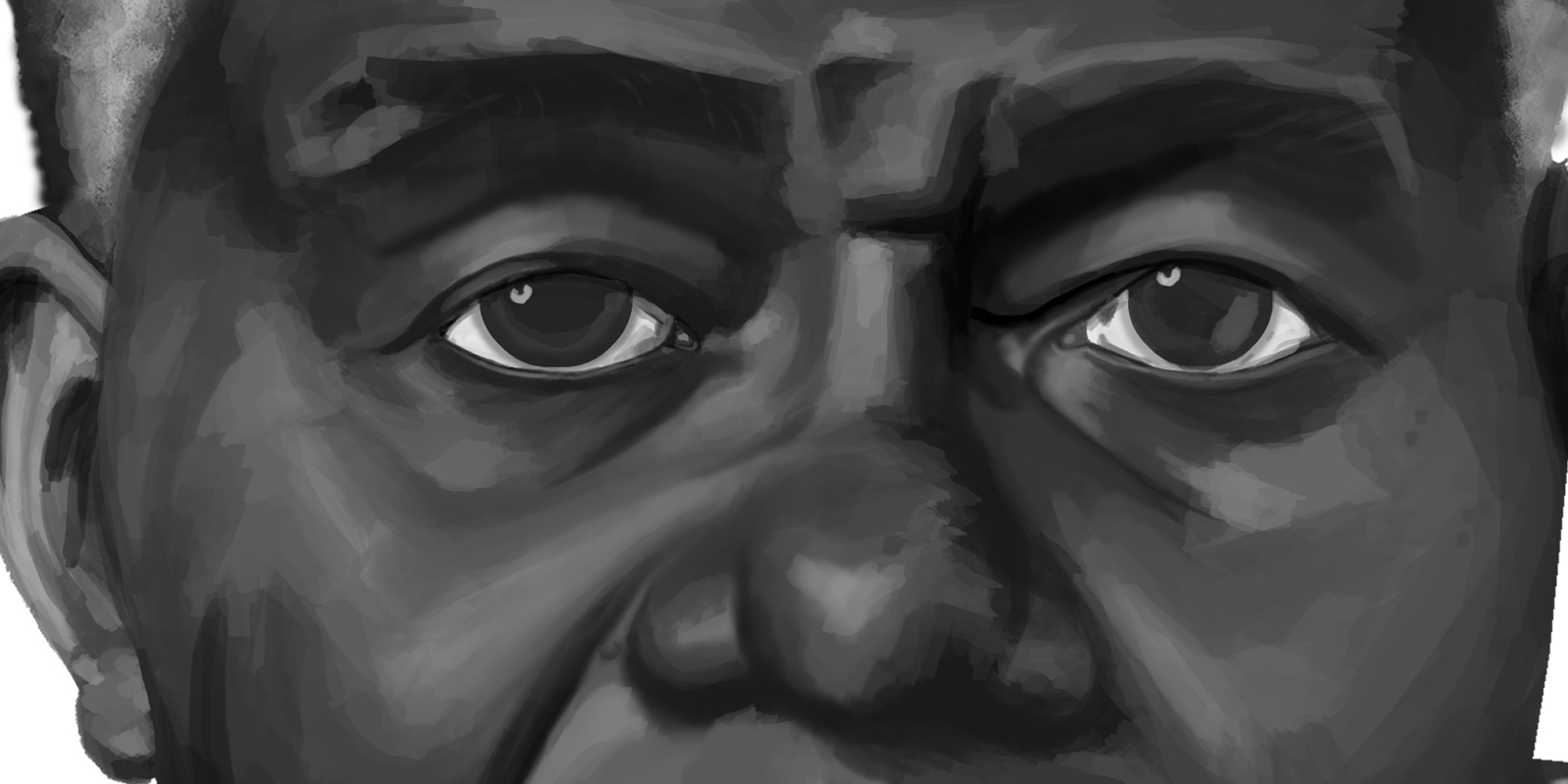 Digital painting portrait of an elder master teacher